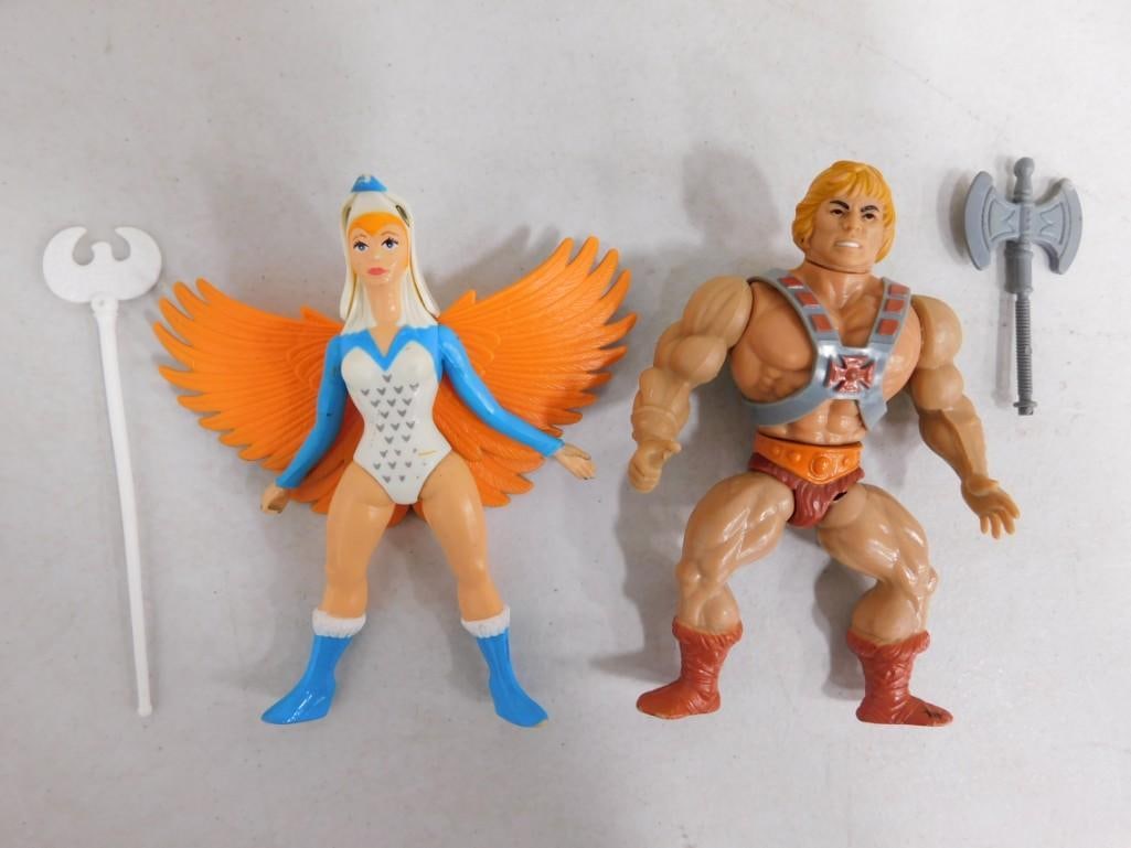 Vtg 1987 Masters of the Universe Sorceress w/ Staff & He-Man Figures Lot (1 of 5)