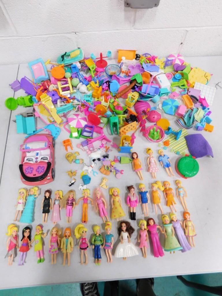 30 Polly Pocket Dolls, Furniture, Car, Accessories Big Lot (1 of 11)