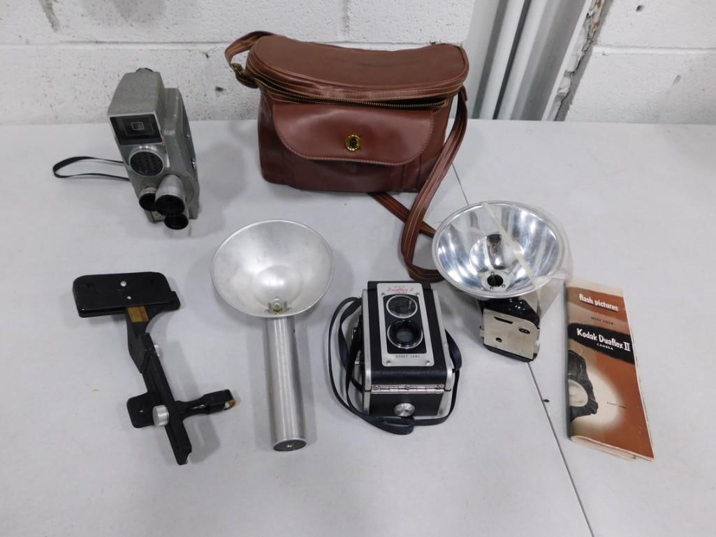 Kodak Duaflex II Camera, Vintage Revere 8mm Eye Matic Camera, Accessories, Etc (1 of 10)