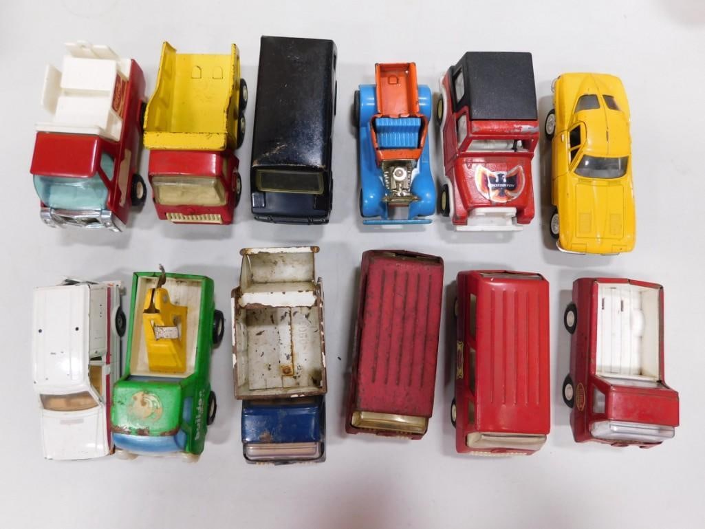 Vintage Toy Cars and Trucks incl Tonka, Pressed Steel, Fire Chief, Bulldog Trucks, etc: Vintage Toy Cars and Trucks incl Tonka, Pressed Steel, Fire Chief, Bulldog Trucks, etc