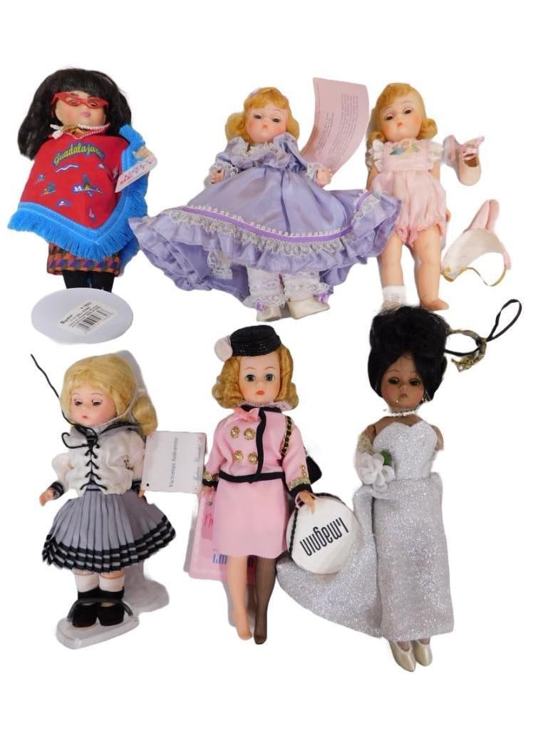 Madame Alexander 8" Ugly Betty, Easter Bunny, Victorian Sailorette, Rachel, 10" Billie Holiday,: Madame Alexander 8" Ugly Betty, Easter Bunny, Victorian Sailorette, Rachel, 10" Billie Holiday, Miss Magnin Dolls Lot