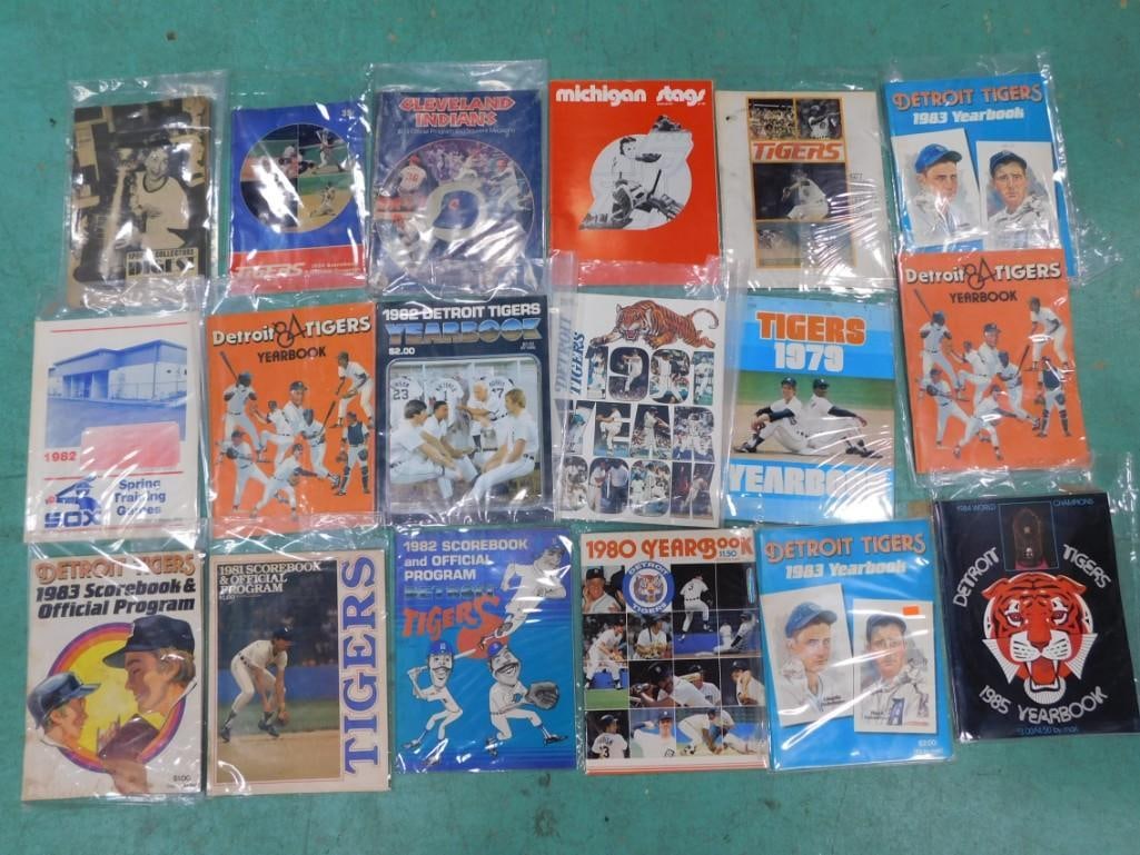 Lot of assorted Sports Yearbooks including mostly 1970's and 1980's Baseball with some hockey (1 of 4)