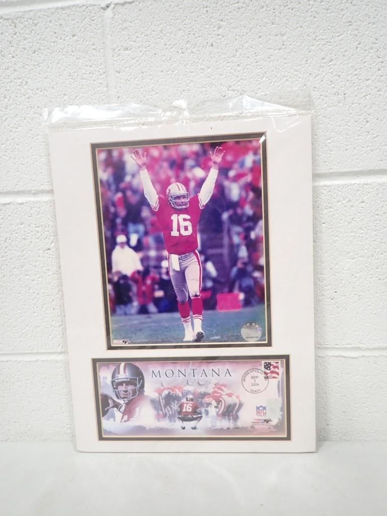 USPS Joe Montana Autograph Stamped Envelope / Photo with NFL Hologram (1 of 7)