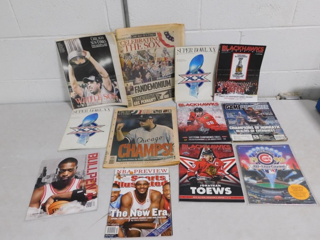 Sports Ephemera including Chicago White Sox World Series, Blackhawks, Chicago Bulls, Cubs, etc. (1 of 13)