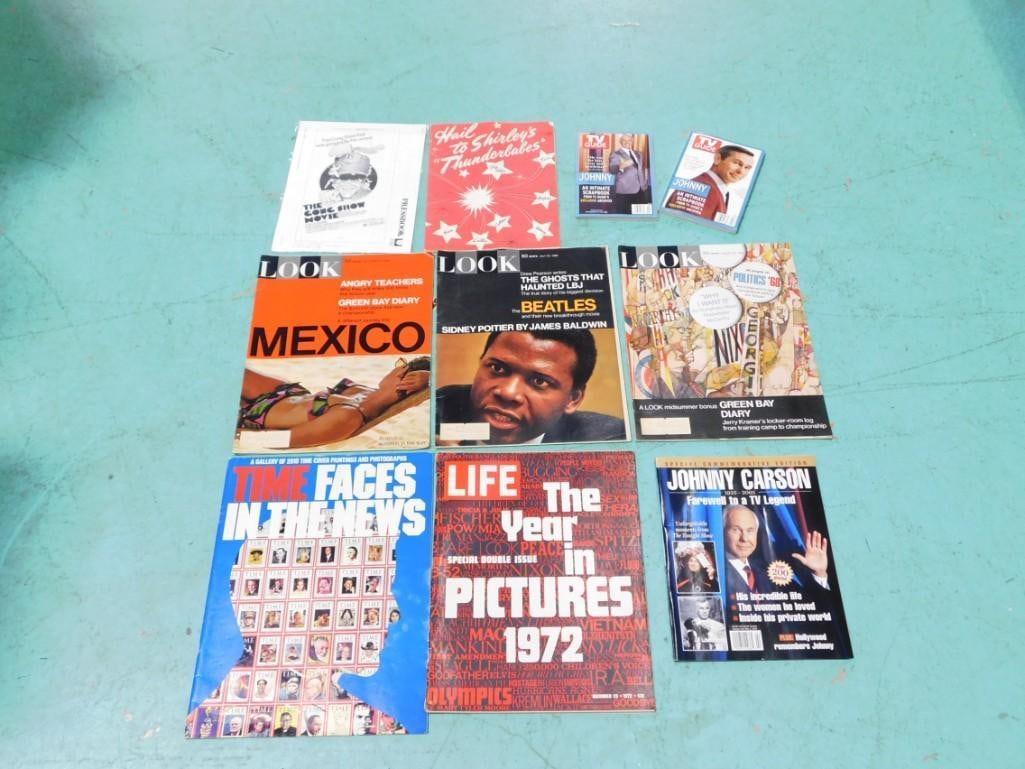 Vintage Magazine Lot including TV Guide, Look magazine, Life, Johnny Carson, Time, etc. (1 of 11)