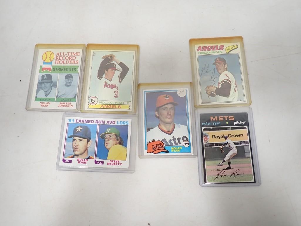 Lot of 6 Vintage Nolan Ryan Baseball Cards (1 of 7)