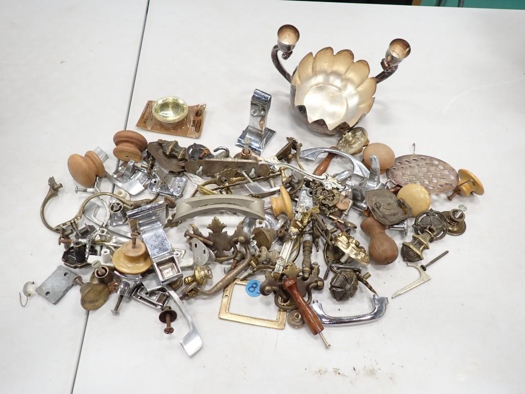 Misc. Vintage and Antique Hardware Lot including Knobs, Brass, Metal, Handles, etc (1 of 4)