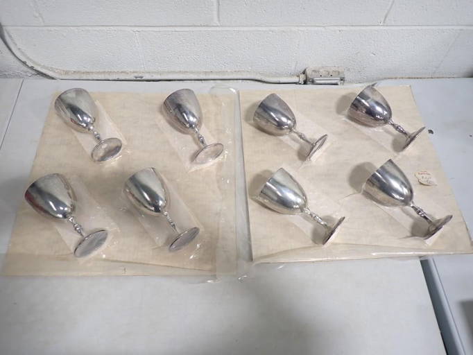 F.b. Rogers Italy Sealed Metal Glasses With Marshall Fields Price Tag