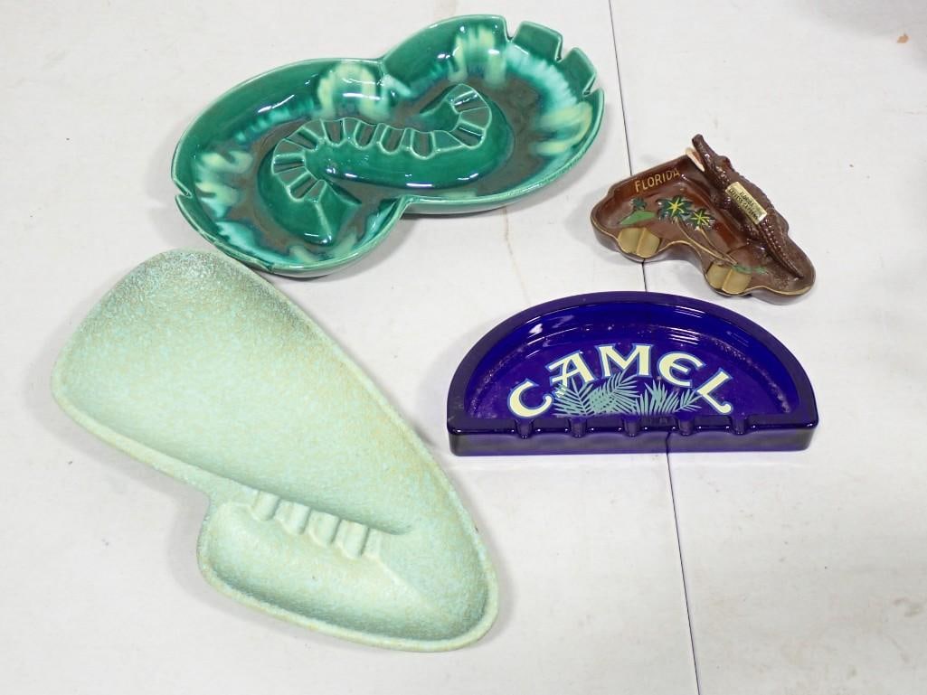 4 Vintage Ceramic Ashtrays incl MCM, Camel, etc (1 of 11)