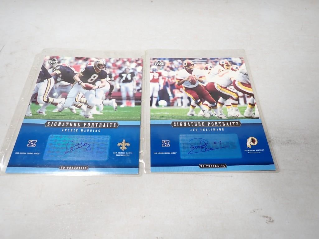 2005 Upper Deck Signature Portraits Archie Manning and Joe Thiesmann (1 of 2)