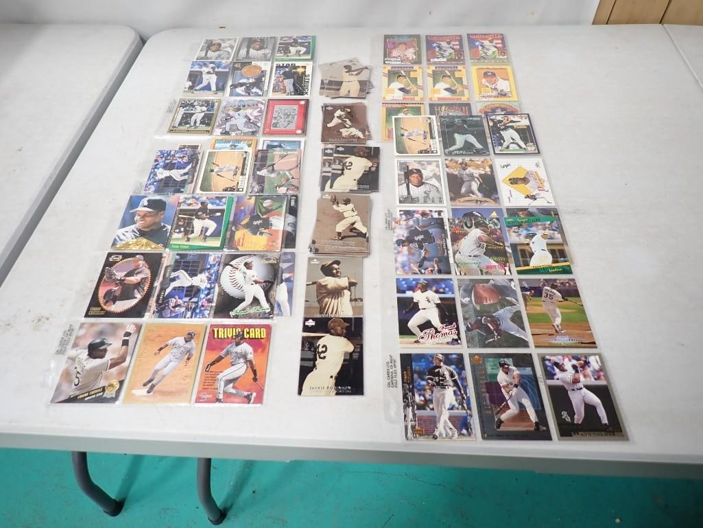Sports Cards incl Over 50 Frank Thomas - Rookie to Late 90s, Jackie Robinson Upper Deck, Donruss Puz (1 of 7)
