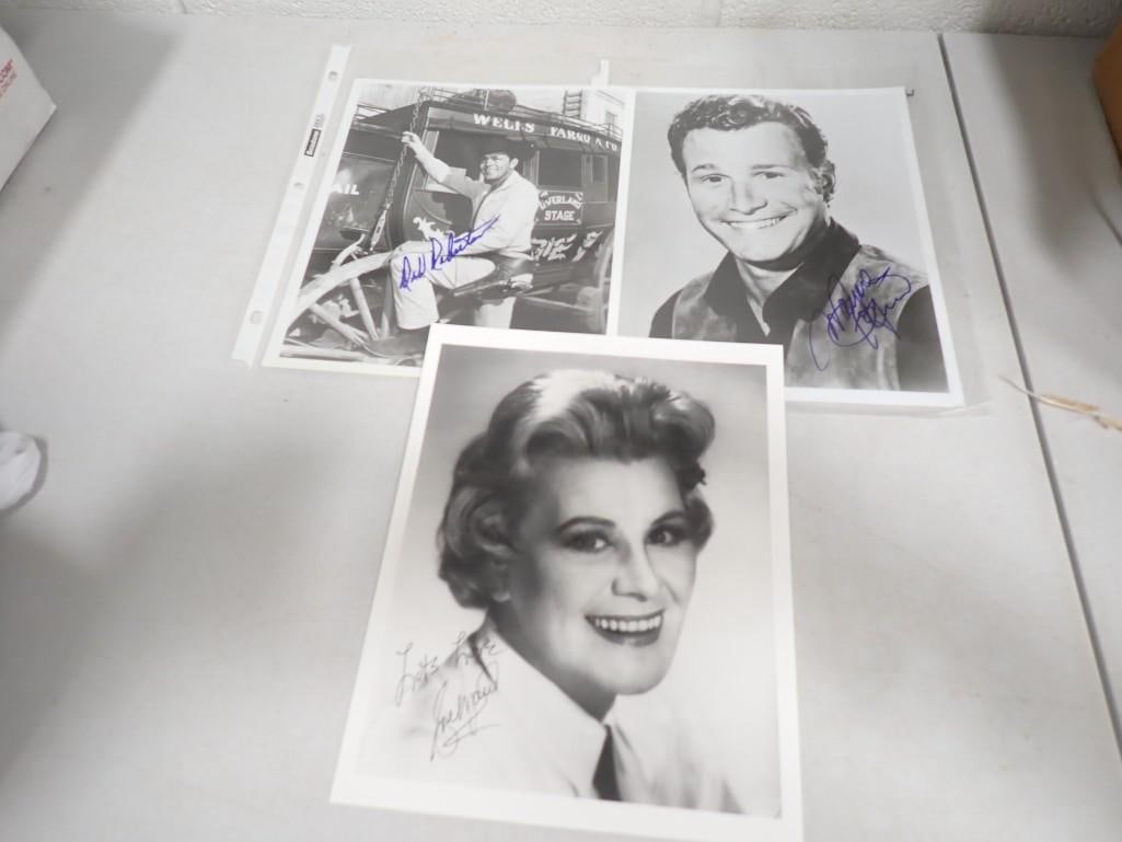 3 Signed Photos incl Dale Robertson, Rose Marie, Wayne Rogers No COAs: 3 Signed Photos incl Dale Robertson, Rose Marie, Wayne Rogers No COAs