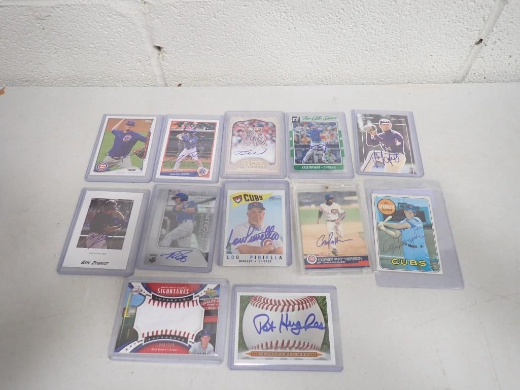 12 Autographed Chicago Cubs Baseball Cards NO COAs (1 of 3)