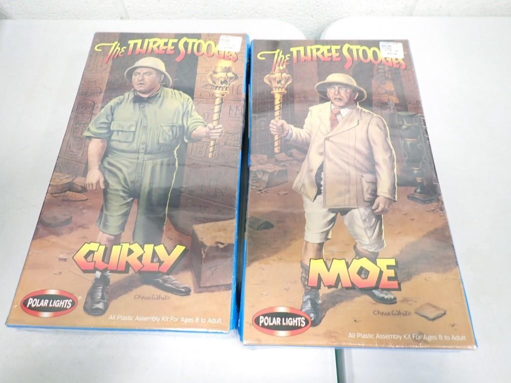 Sealed The Three Stooges Curly and Moe Model Kits Polar Lights (1 of 3)