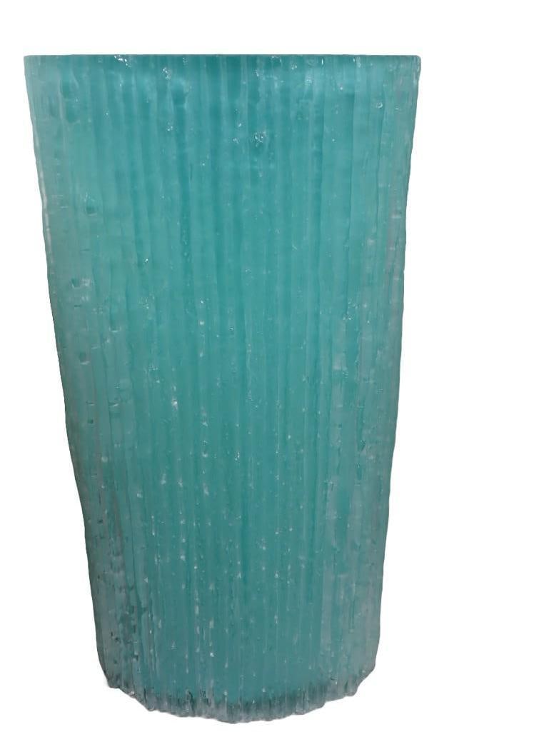 Large Aqua Art glass Vase (1 of 5)