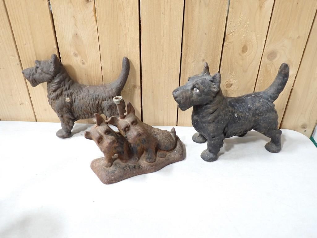 Cast Iron Scottie Dog and a Cast Metal 1 Sided Dog a Scottie Dog Pair 1 Sided Item (1 of 7)
