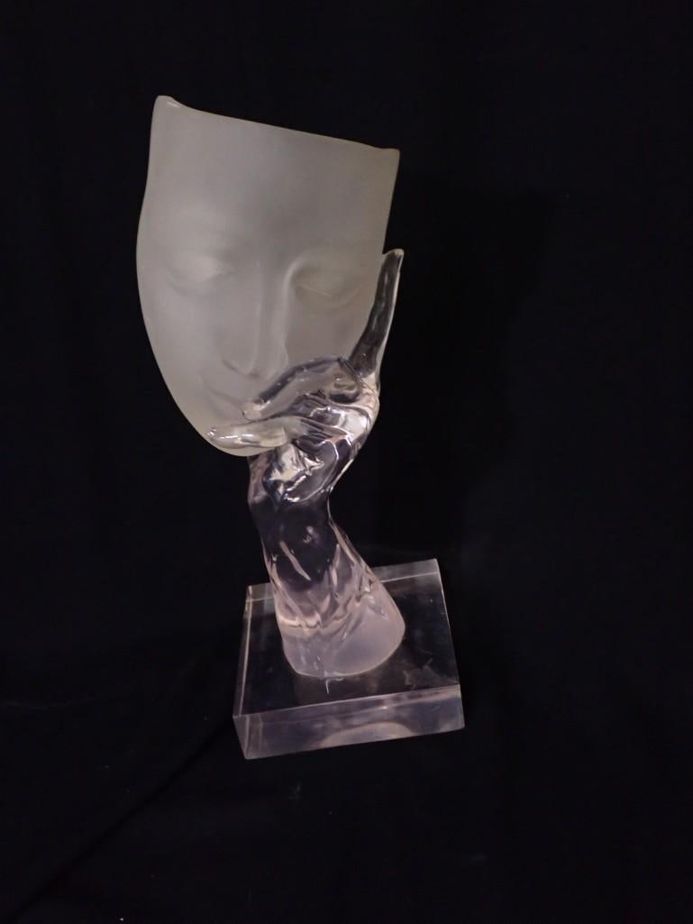 Lucite Drama Mask Statue (1 of 5)