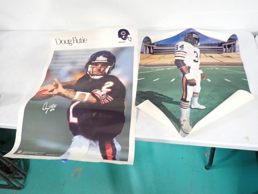 2 Chicago Bears Posters incl Doug Flutie and Walter Payton (1 of 6)