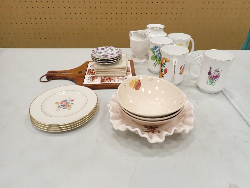 China Plates, Cups, Plus Coasters, Bowls, etc (1 of 7)