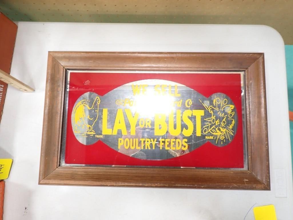 Park & Pollard Co Lay or Bust Poultry Mirror Sign (1 of 6)