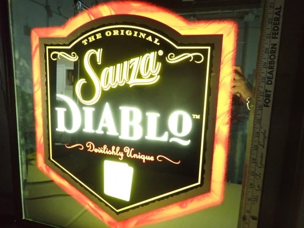 Sauza Diablo Lighted Bar Sign Works: Sauza Diablo Lighted Bar Sign Works