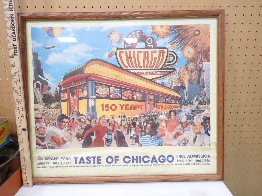 Framed 1987 Taste of Chicago Poster (1 of 5)