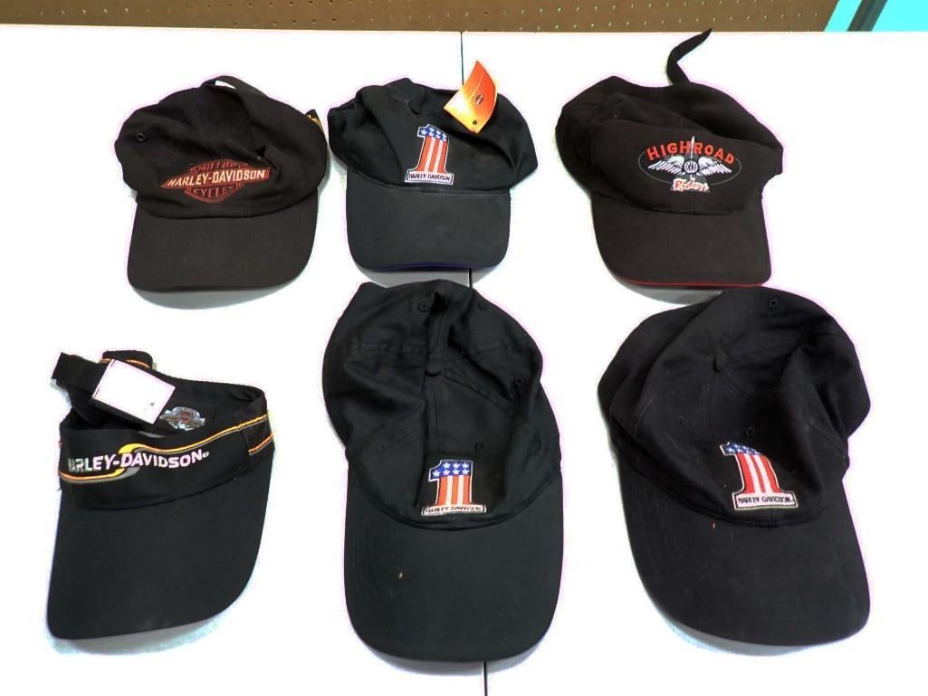 5 Harley Davidson Hats or Caps and 1 Highroad Riders Hat or Cap (1 of 11)