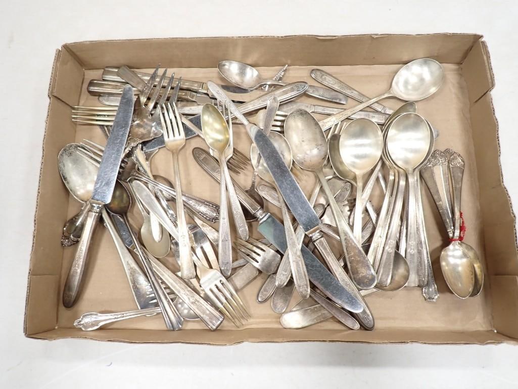 Box full of Flatware - spoons, knives, forks, etc.: Box full of Flatware - spoons, knives, forks, etc.