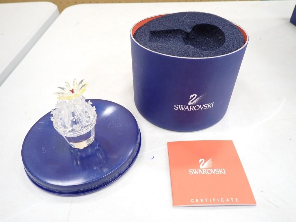 Swarovski Crystal Flowering Cactus with box: Swarovski Crystal Flowering Cactus with box