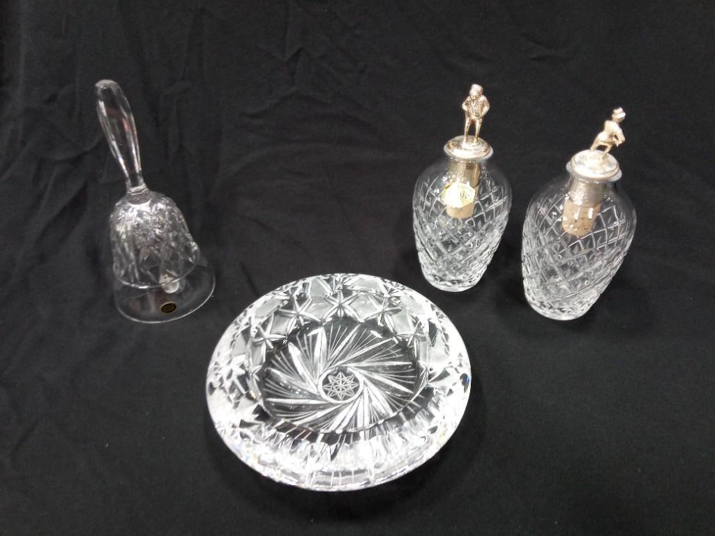 Crystal and Glass incl Atlantis Crystal Bottles with Silverplate Stoppers, (1 of 8)