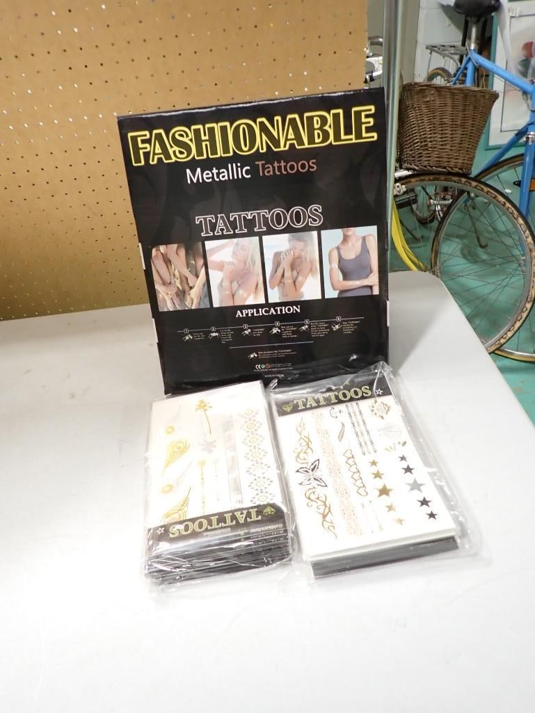 Fashionable Metallic Temporary Tattoos - roughly 48 packs plus display (1 of 6)