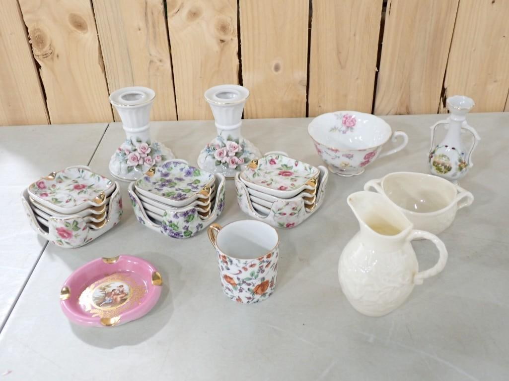 Lot of Asst Porcelain, China, Etc incl Individual Ashtray Sets, Etc (1 of 10)