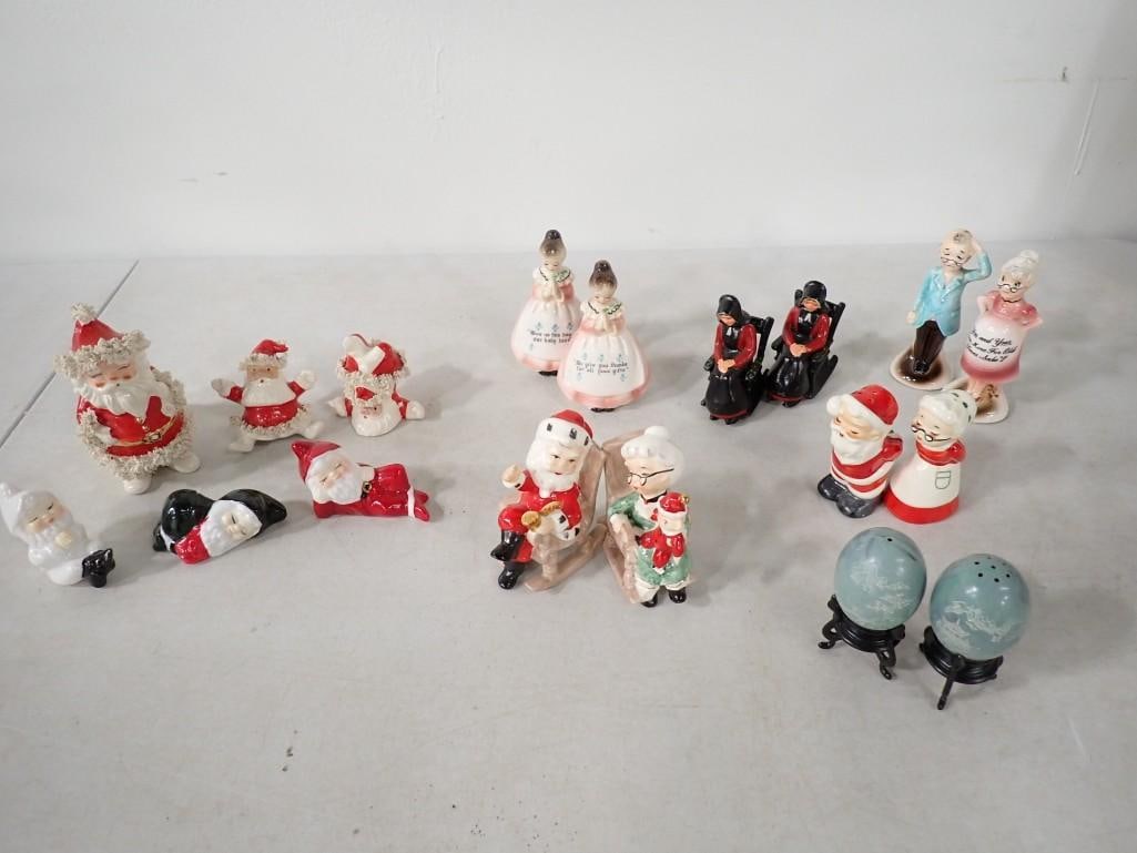 Lot of Vintage Salt and Pepper Shakers, Etc incl Spaghetti Santa Claus, etc (1 of 14)