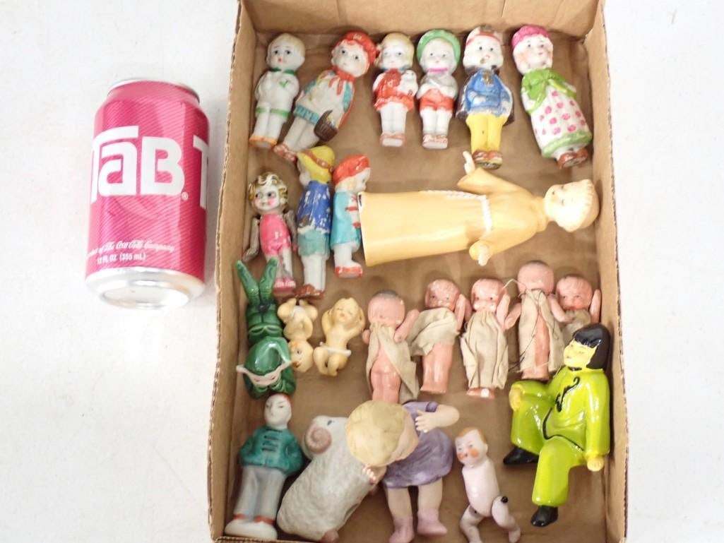 Dolls and Figurines incl Japanese Bisque Dolls, Vintage Pixie Elf Figurine, Miniature Dolls, etc (1 of 9)
