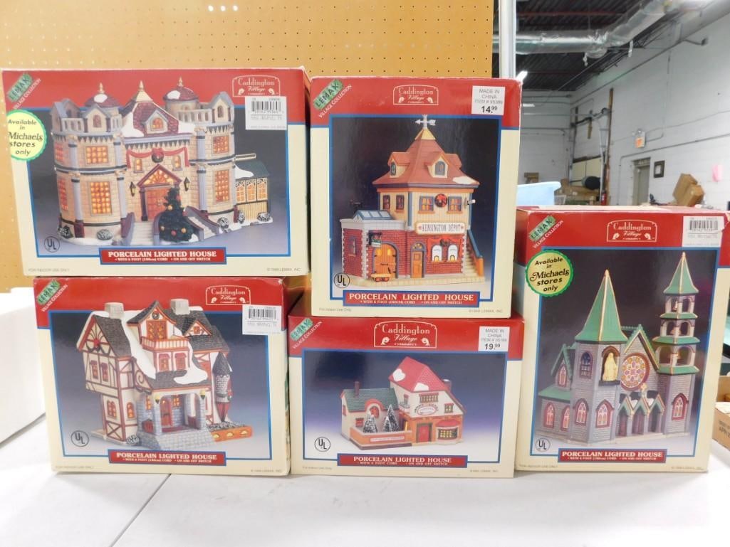 5 Lemax Caddington Village Christmas Village Buildings incl Original Boxes (1 of 6)