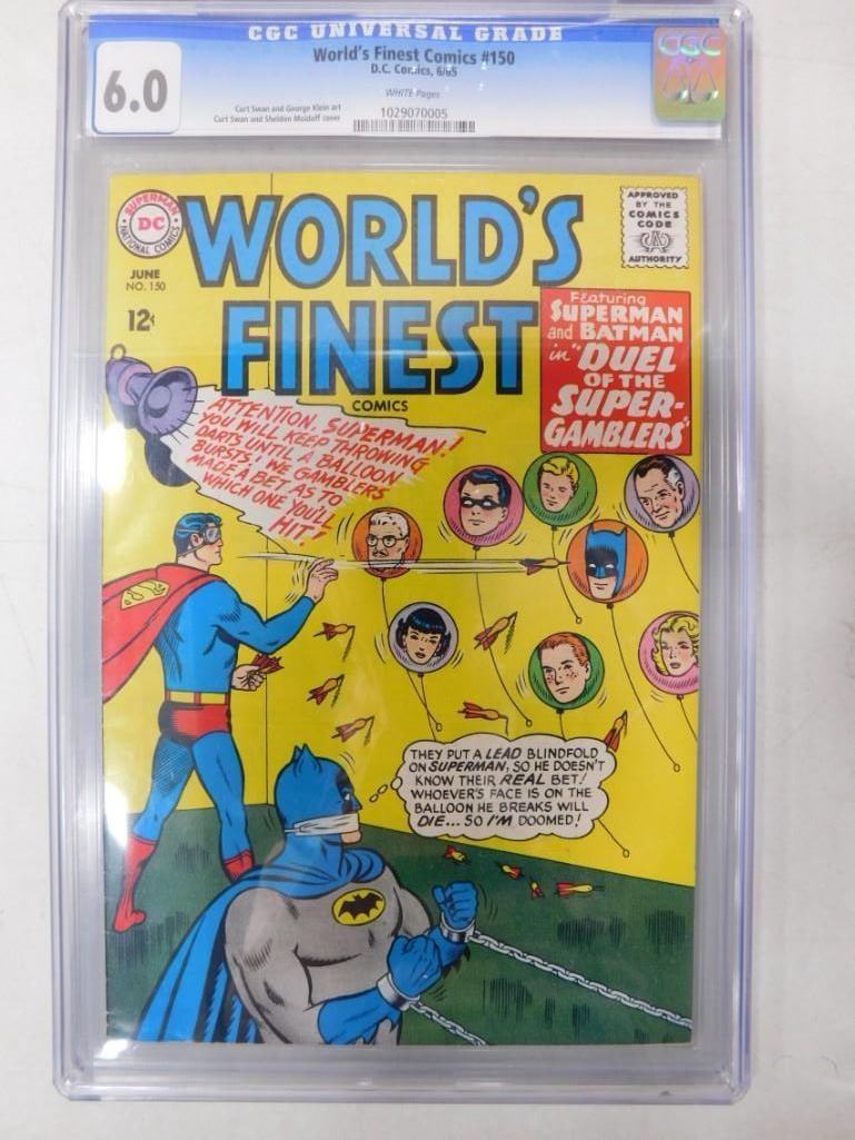 World's Finest Comics #150 Comic Book CGC Graded 6.0.  D.C. Comics 6/65, White Pages Comic Book (1 of 4)