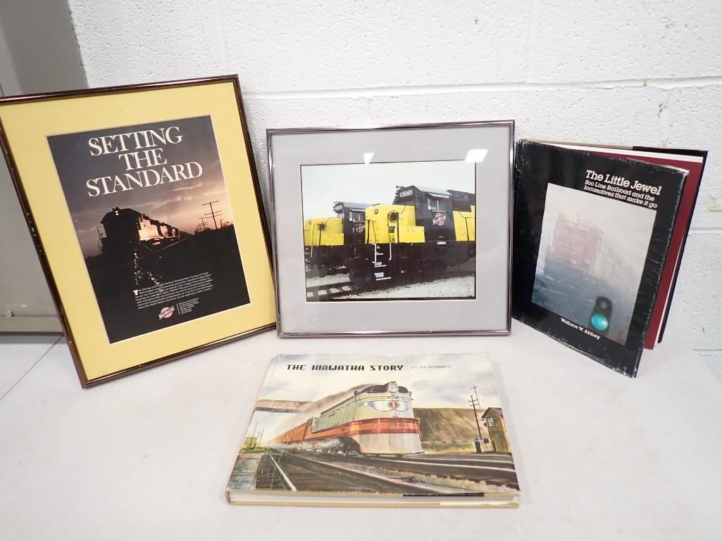 Railroad Train Books and Prints incl The Hiawatha Story, the Little Jewel, Etc (1 of 13)