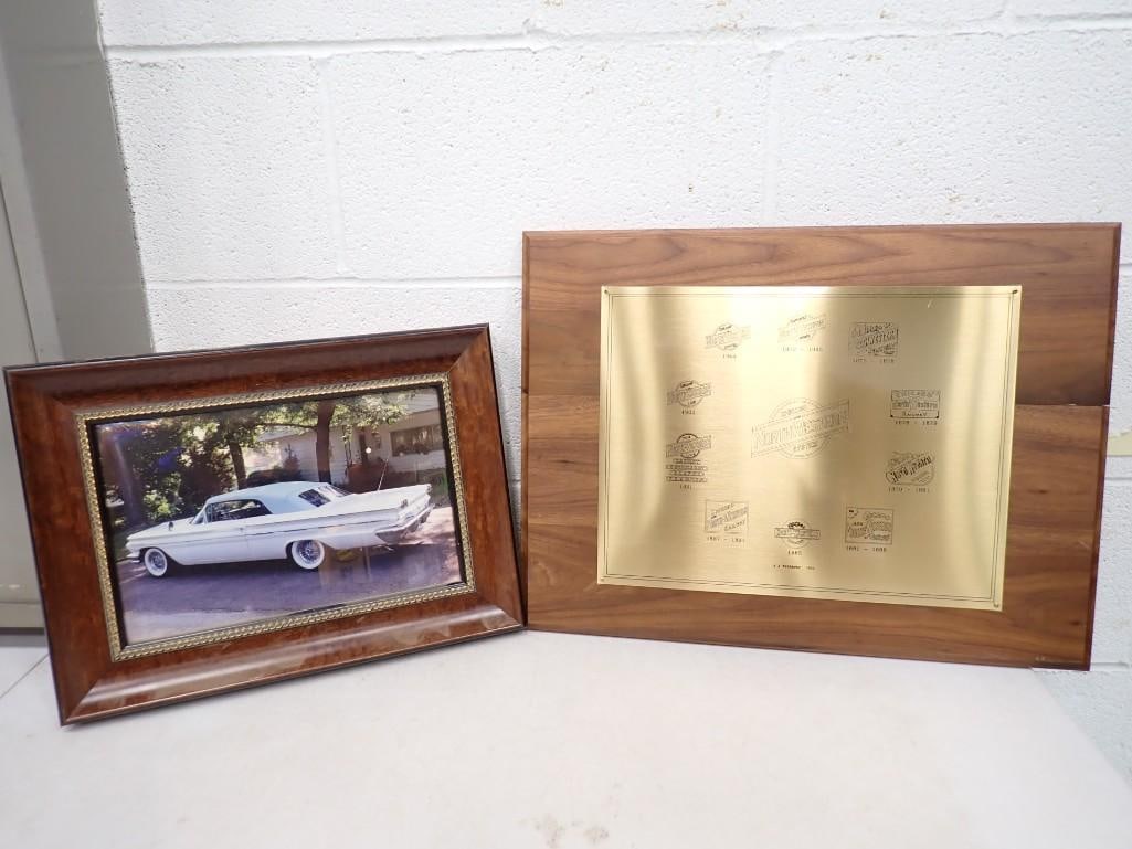 Chicago Northwestern Railway Plaque and Vintage Automobile Framed Print (1 of 7)