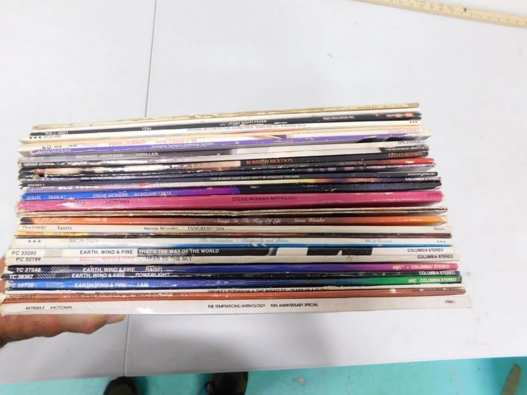 Vinyl Record Lot including Robbie Roberson Stevie Wonder, Michael Jackson, Eddie Murphy, Santana (1 of 5)