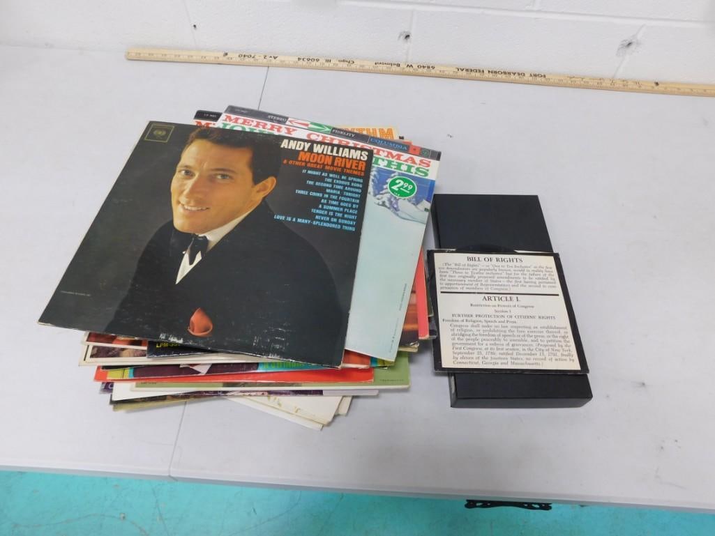 Vinyl Record Lot including Leonard Bernstein, Andy Williams, Johnny Mathis, Mantovani, Kingston Trio (1 of 6)