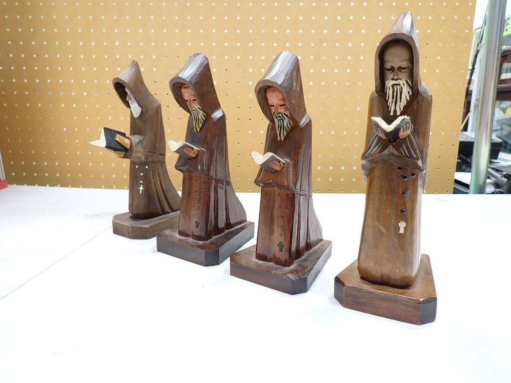 Hand Painted and Carved Wooden Monk Sets (1 of 4)