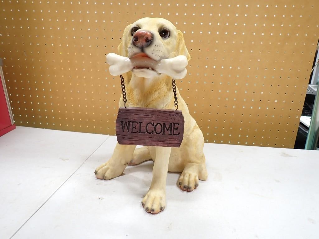 Cute Welcome Sign Dog with Bone: Cute Welcome Sign Dog with Bone