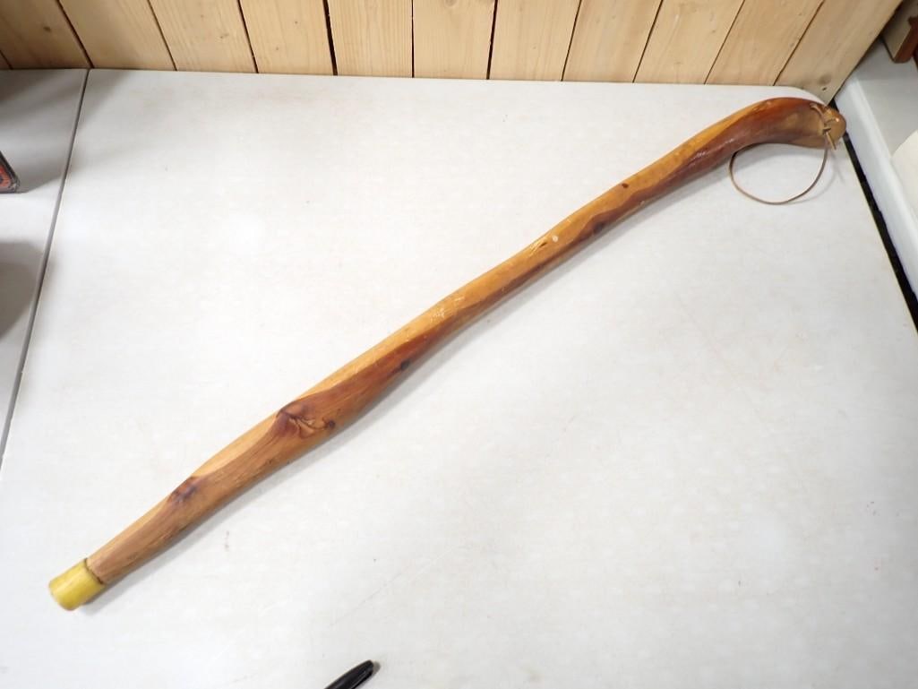 Carved Wood Cane or Walking Stick: Carved Wood Cane or Walking Stick
