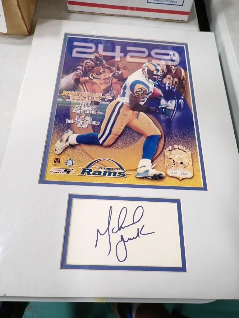 Marshall Faulk Limited Edition 1388 / 5000 Picture with Autograph and COA: Marshall Faulk Limited Edition 1388 / 5000 Picture with Autograph and COA