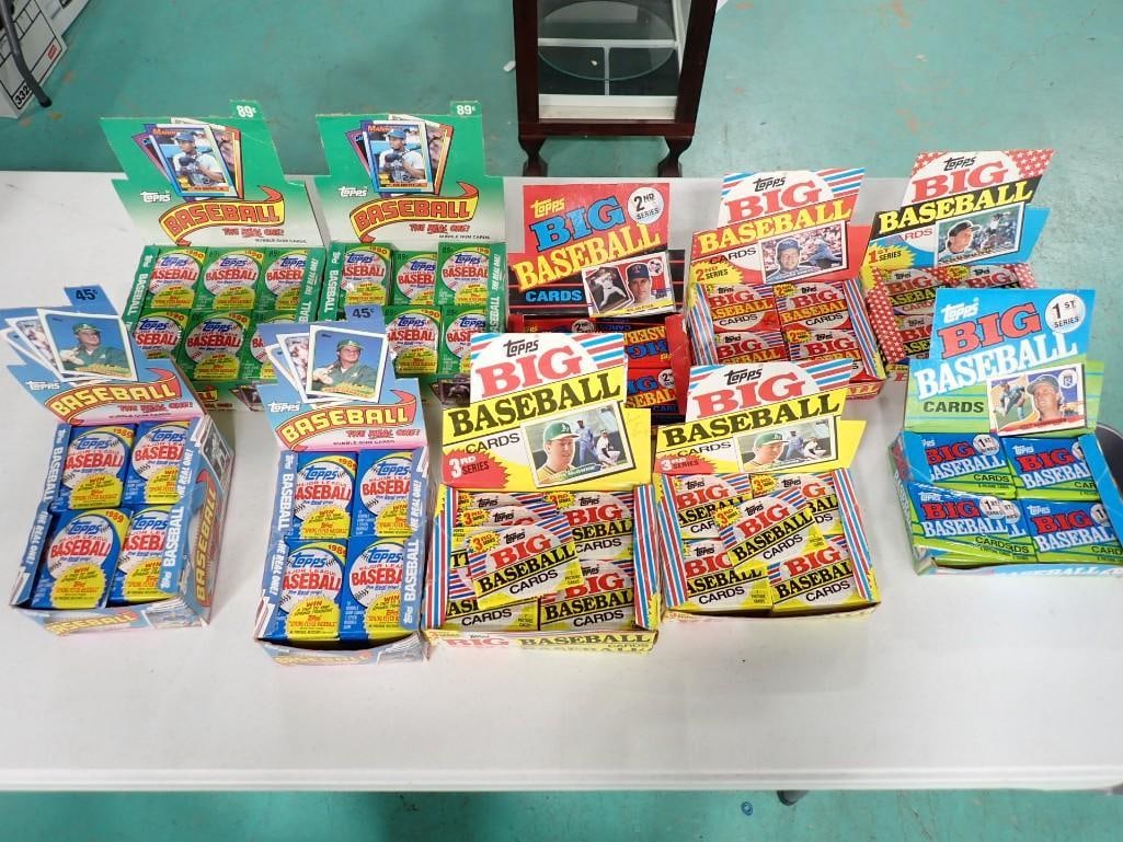 Large Lot of assorted Topps Baseball Card Packs including 1988 1989 1990 with some displays (1 of 5)