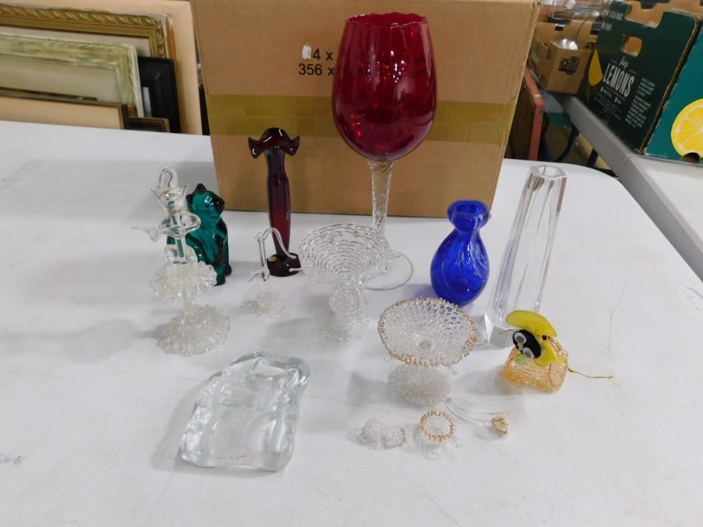 Assorted Glass lot including Decorative, Red, Teal, Blue, Quirky, etc. (1 of 7)