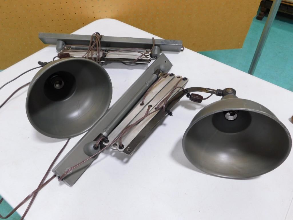 Vintage Scissor Telegraph style table industrial lamps (1 of 5)