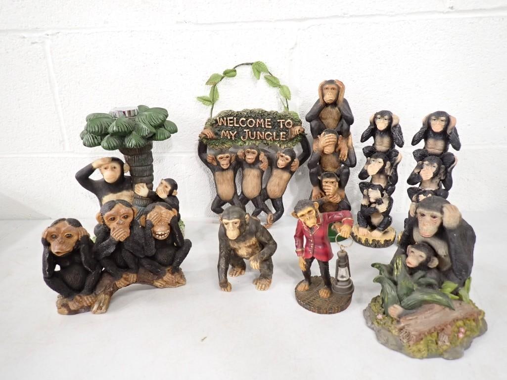 Assorted Monkey Figurine Lot (1 of 7)