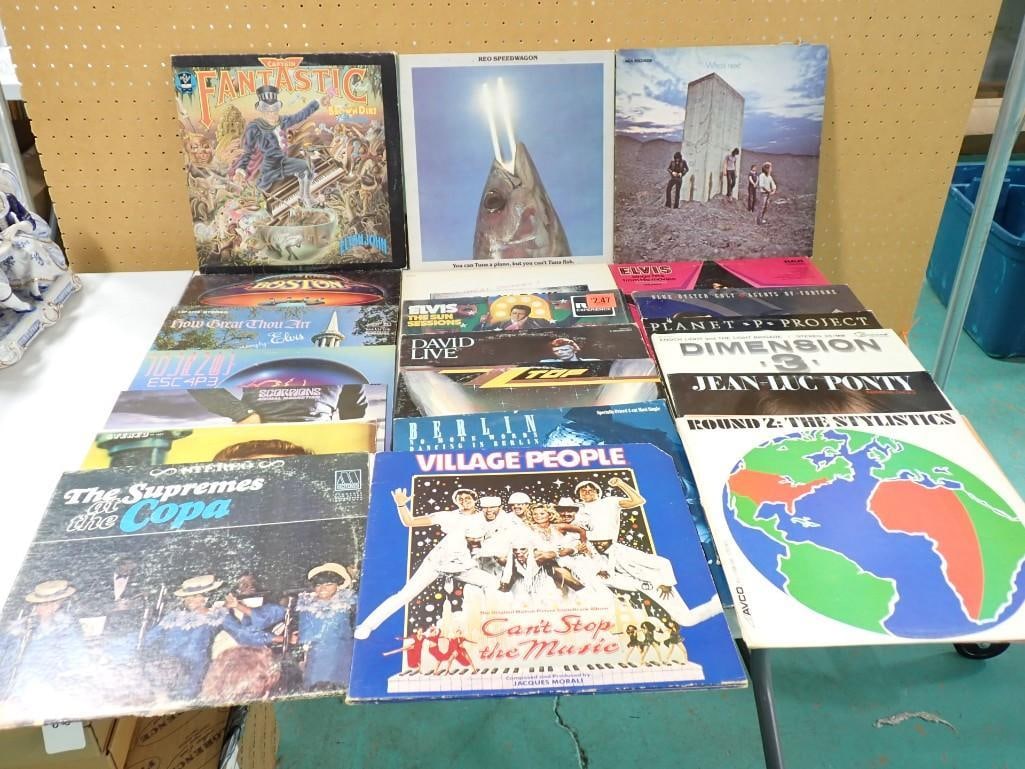 Vinyl Record Albums including Elton John, Reo Speedwagon, The Who, Elvis, Boston, Scorpions, Supreme (1 of 6)