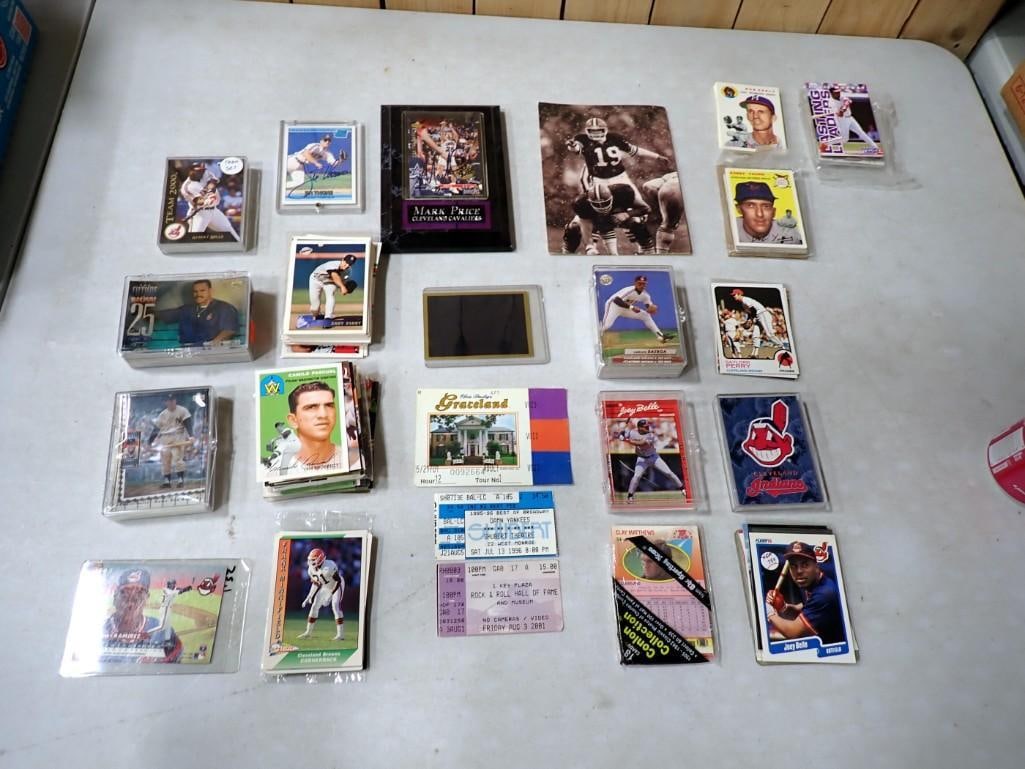 Sports Cards Lot, etc. Including Signed Cards, Old, Plaques, Ticket Stubs, etc. (1 of 12)